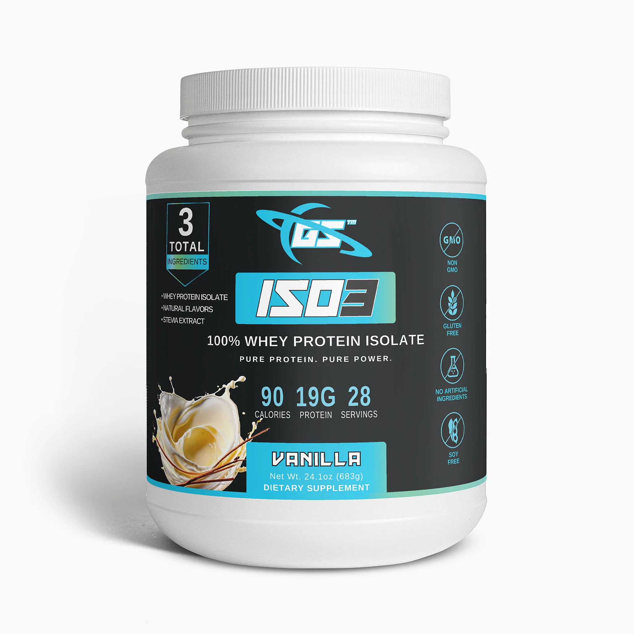 Iso3 Whey Isolate · Vanilla Powder