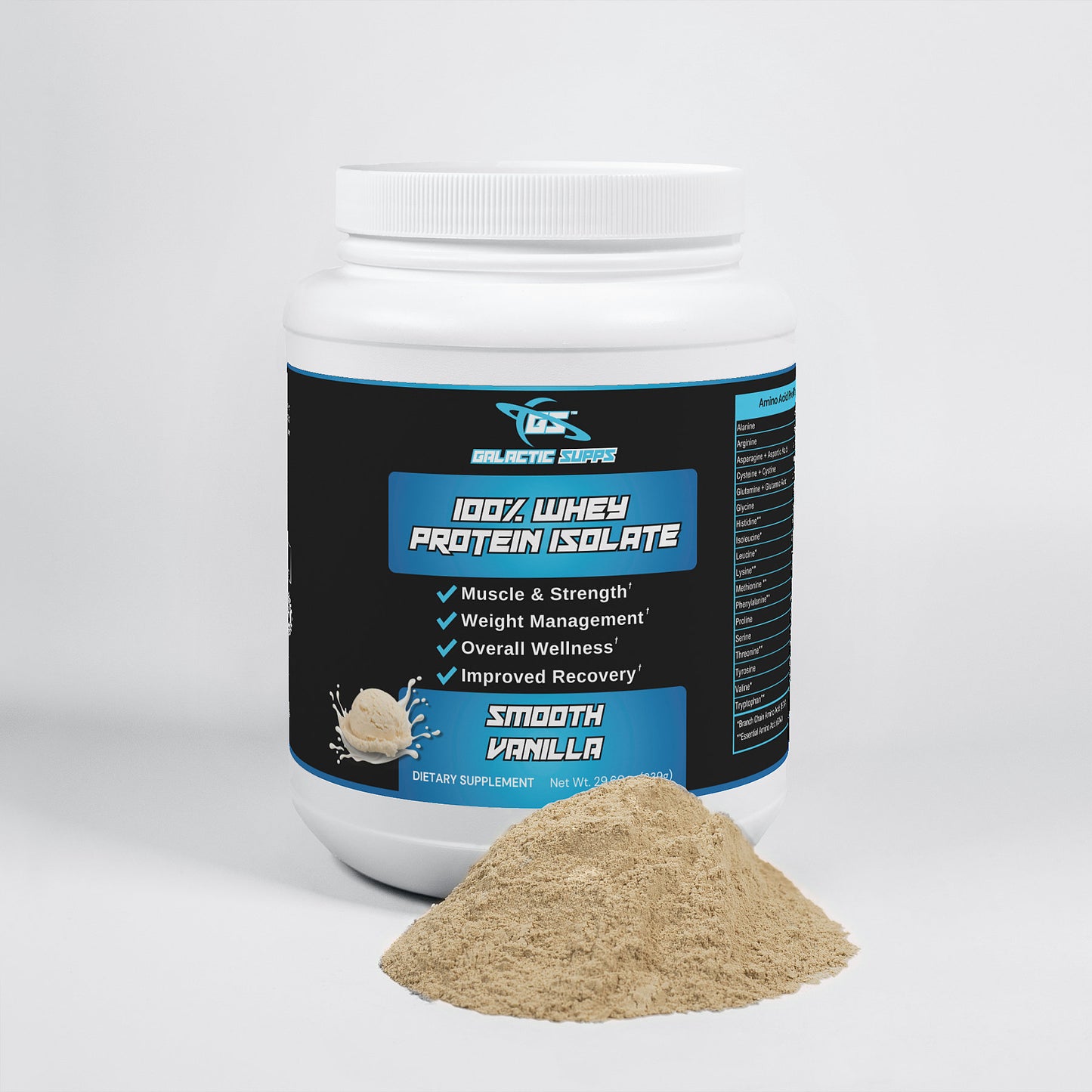 100% Whey Protein Isolate (Vanilla) - Premium Protein Powder