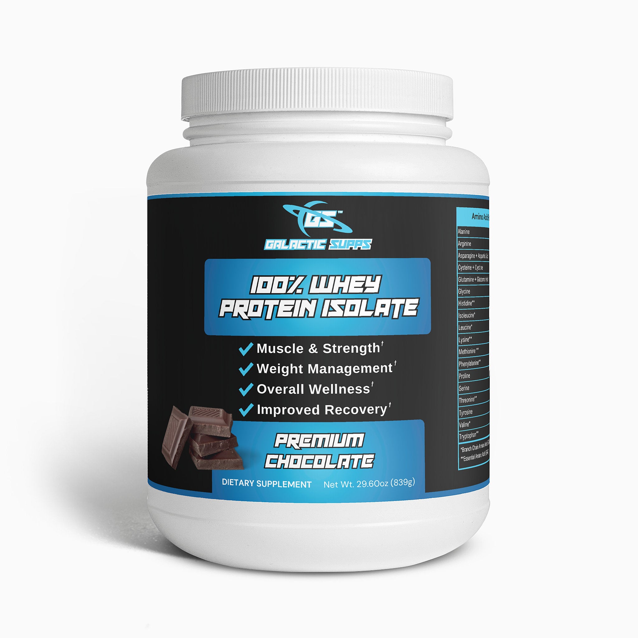 100% Whey Protein Isolate (Chocolate) - Premium Protein