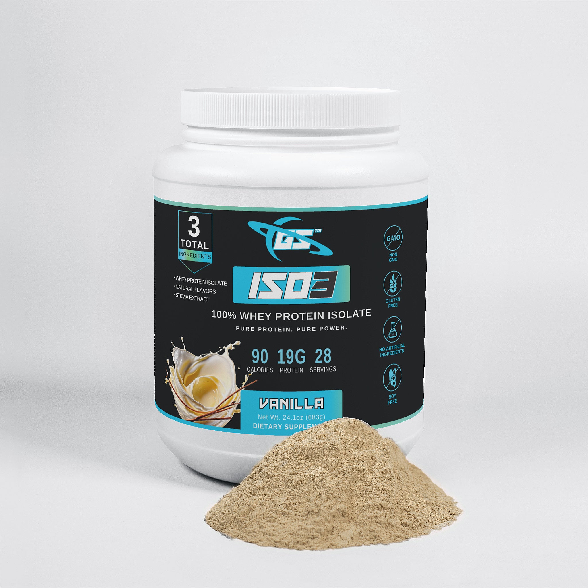 Iso3 100% Whey Protein Isolate (Vainilla)