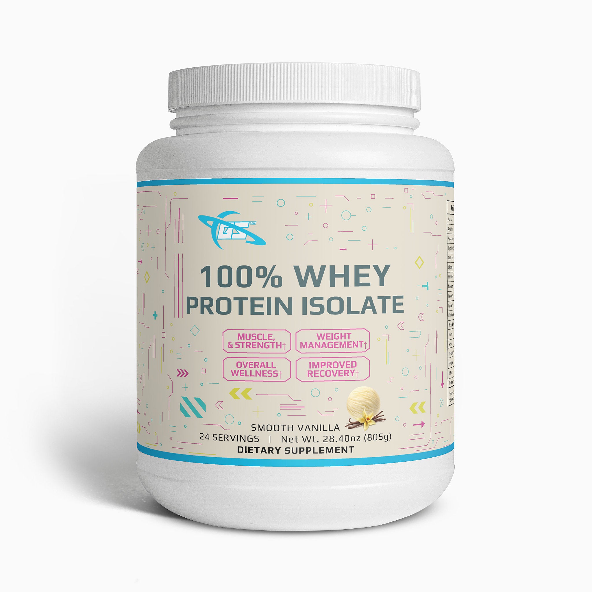 Aislado de proteína de suero 100 % (vainilla): proteína en polvo premium