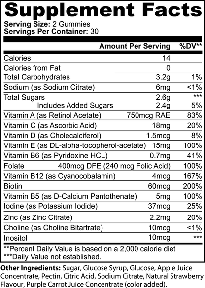 Adult Multivitamin Gummies (Strawberry Flavor) - Overall Health