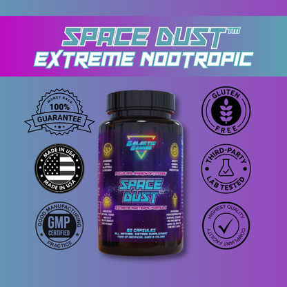 Space Dust - Nootropic for Memory, Focus, Mood, and Energy (60 Capsules)