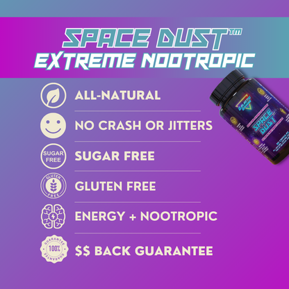 Space Dust - Nootropic for Memory, Focus, Mood, and Energy (60 Capsules)
